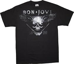 Bon Jovi Skull Shades 1989 Vintage T-Shirt Tee Black