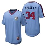 Men's Kirby Puckett #34 Minnesota Twins In The Day Cooperstown BatAround Throwback Baseball Jersey b(Size=SMALL)