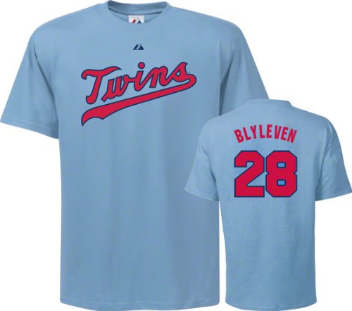 Bert Blyleven T-Shirt: Minnesota Twins #28 Coastal Blue Cooperstown T-Shirt