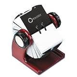 Rolodex 1734242 Rolodex Wood Tones Wood Open Rotary File, 400-Card Capacity, Mahogany