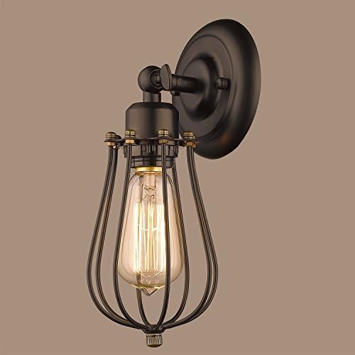 WLDG Lighting Industrial Edison Mini Wire Cage Oil Rubbed Bronze 1-light Wall Sconce