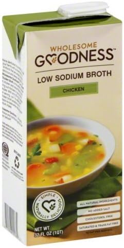 Wholesome Goodness Broth Natural Goodness Chicken, 32 Oz, Case of 12