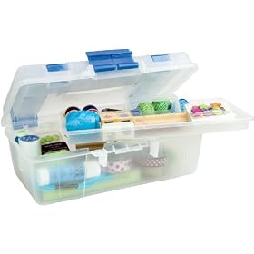 Creative Options Tool Box Organizer 13"X7.5"X5"-Clear/Blue