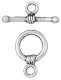 Blue Moon Plated Metal Toggle Clasps, Knot Silver, 8/Pkg