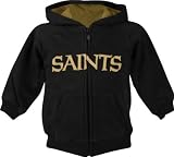 NFL Unisex Infant/Toddler New Orleans Saints Sportsman Zip Ft Fleece Hoodie - R14C4Q14 (Black, 4T)