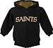 NFL Unisex Infant/Toddler New Orleans Saints Sportsman Zip Ft Fleece Hoodie - R14C4Q14 (Black, 3T)