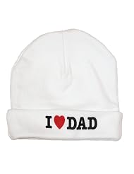 I-Love-Dad-100-Cotton-Ribbed-Baby-Beanie-Hat-Preemie-or-Newborn