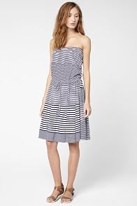 Variegated Stripe Fluid Pique Tube Dress