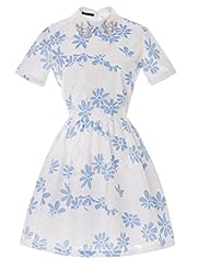 Floral Print Short Sleeves Vintage Lace Cotton/Polyester   Ball Gown Homecoming Dress/Party Dress/Wedding Dress 