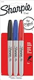 Sharpie Fine Point Permanent Markers, 3 Colored Markers(30173PP)