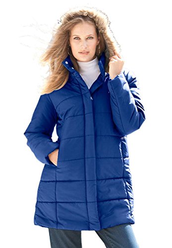 Roamans Women's Plus Size Quilted Short Parka