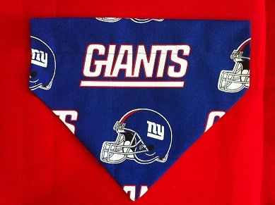Dog Scarf/Bandana Size Medium Made from New York Giants Fabric
