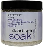 Spa Sister Relaxing Dead Sea Salts with Lavender Essential Oil, Sunflower Oil & Vitamin E 453g/16oz