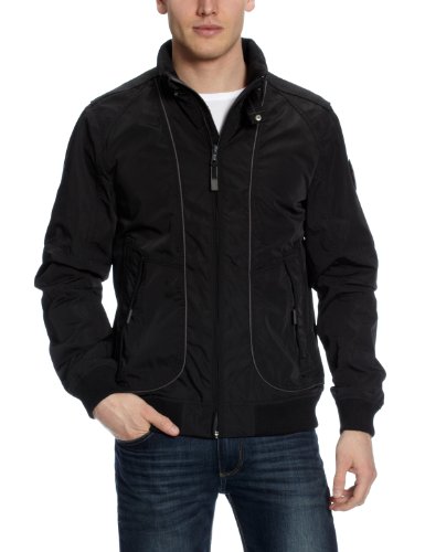 TOM TAILOR Herren Jacke 35200260010/blouson w tape details, Gr. 50/52 (L), Schwarz (2999) Preisvergleich