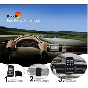 Brodit Active holder with cig-plug. - Apple iPhone 4 - 521164