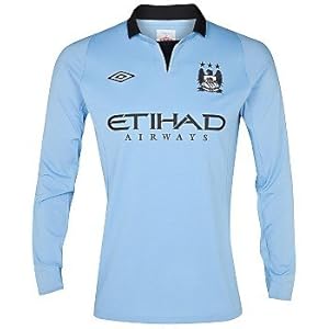 2012-13 Man City Home Umbro Long Sleeve Shirt