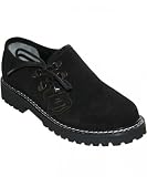 Trachtenschuhe Haferlschuhe echtem Leder Oktoberfest Schuhe Schwarz