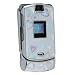 Clip-On Case for Motorola RAZR V3 / V3c / V3m, Silver Hologram Hearts