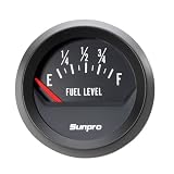 Books Sunpro CP8219 StyleLine Electrical Fuel Level Gauge - Black Dial