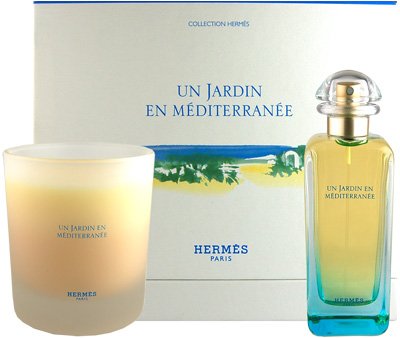 Un Jardin En Mediterranee by Hermes 2 Piece Set Includes: 3.3 oz Eau de Toilette Spray + 6.7 oz Perfumed Candle