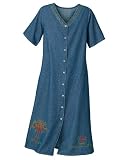 National Apple Orchard Denim Dress, Plus