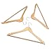 LOHAS Home® Box of 16 Multifunctional High Grade Solid Wooden Suit Hangers, Coat Hangers, Natural Finished