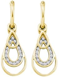 Diamond Earring 0.18ctw diamond fashion earrings 10KT Yellow Gold Two Tone