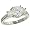 Trapezoid/Round Diamond Ring.69cttw (CZ ctr/ band sep)
