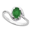 14K White Gold Tsavorite Ring