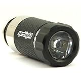 Black LED CAR TORCH - RECHARGEABLE in 12V car socket - aluminium - tough & bright - by Spotlight'
