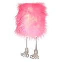 Trident 'Legs' fluffy table lamp Hot pink/silver