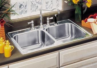 Elite Double Bowl Sink with Mirror Deck- ESE3322
