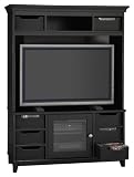 Bush Contours Galaxy Black Entertainment Center TV Compartment