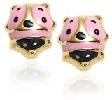 14k Yellow Gold Children's Ladybug Earrings