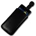 Original Handycop� Easy Out Leder Etui D schwarz mit Ausziehhilfe - Tasche H�lle mit Auszugband f�r Samsung S5830 Galaxy Ace