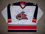 2009/2010 Columbus Blue Jackets Team Signed Jersey - Autographed NHL Jerseys