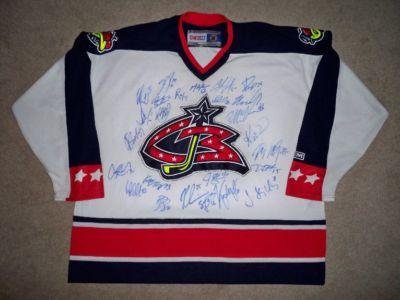 2009/2010 Columbus Blue Jackets Team Signed Jersey - Autographed NHL Jerseys