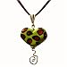 Puffy Lime Leopard Heart