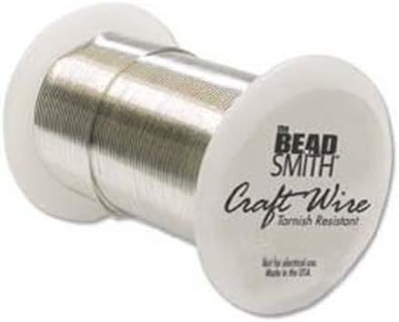 Tarnish Resistant Craft Wire - Silver Colors - 22 Gauge 22 GA 20 YDS - BeadSmith Jewelry