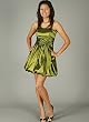 Bubble Pleated Bow Formal for Bridesmaid Formal Prom
