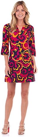 Jude Connally Megan Mod Baroque Deep Fuchsia XL Womens Dress