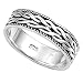 Sterling Silver Plain Rings with Celtic Designs - Sizes: 6-9
