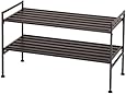 Seville Classics 2-Tier Resin Slatted Shoe Rack