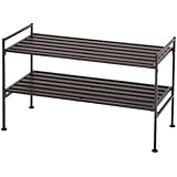 Seville Classics 2-Tier Resin Slatted Shoe Rack