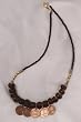 Recycled Glass & Brass Coin Necklace