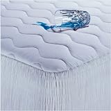 100% Cotton Waterproof Mattress Pad with Antimicrobial Fill Size: California King by 