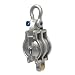 Campbell 3042K 6" Double B and L Star Metal Steel Shell Block with K Screw Pin Anchor Shackle, 3300 lbs Load Capacity, 3/4" Rope, 3-1/2" Sheave