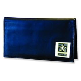  U.S. Army Leather Checkbook Cover Wallet