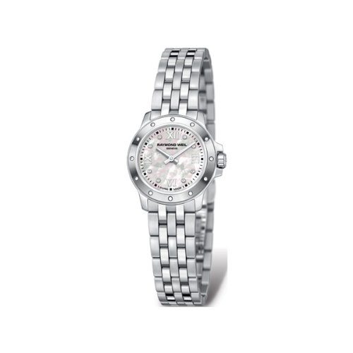 Raymond Weil Ladies Stainless Steel Watch with Mother Of Pearl Diamond Dot Dial