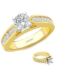 1.50 Ct. tw. Channel-Set Engagement Setting with Round Diamond